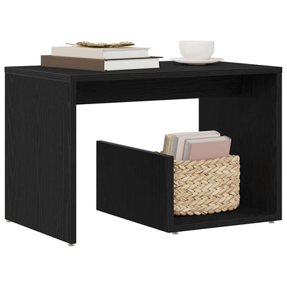 vidaXL Beistelltisch Schwarz Eichen-Optik 59 x 36 x 38 cm