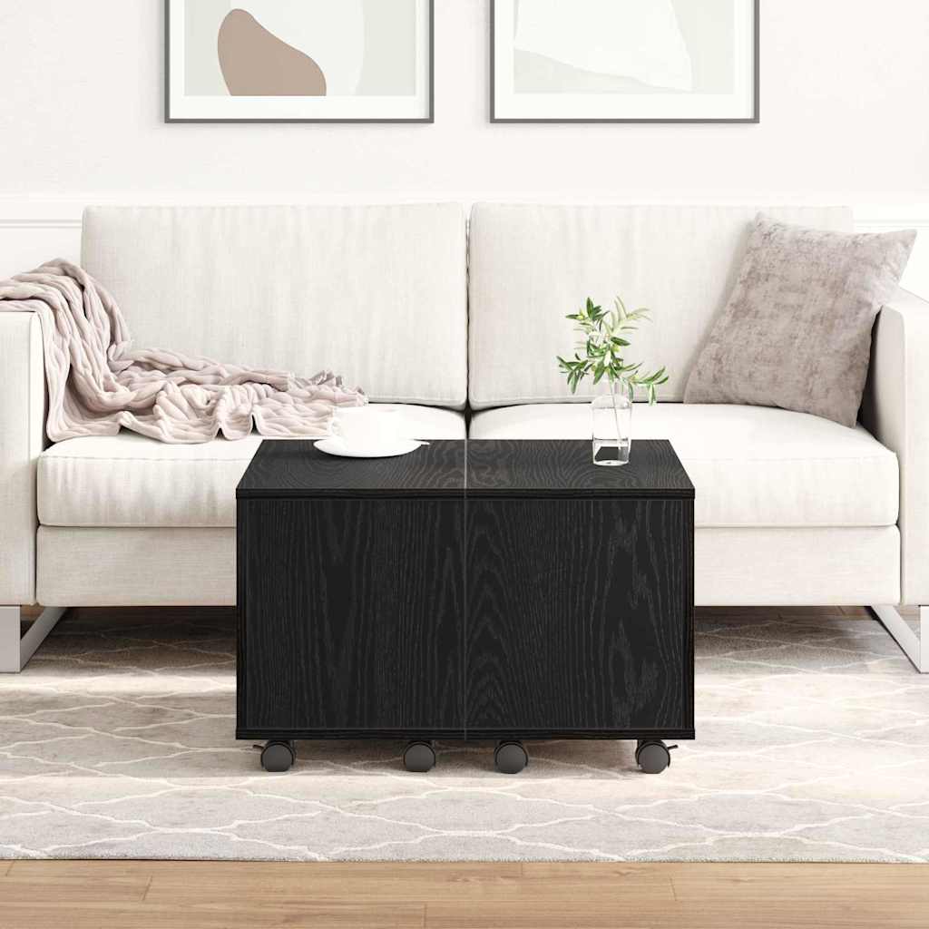 vidaXL Couchtisch Schwarze Eiche 60 x 60 x 38 cm Holzwerkstoff