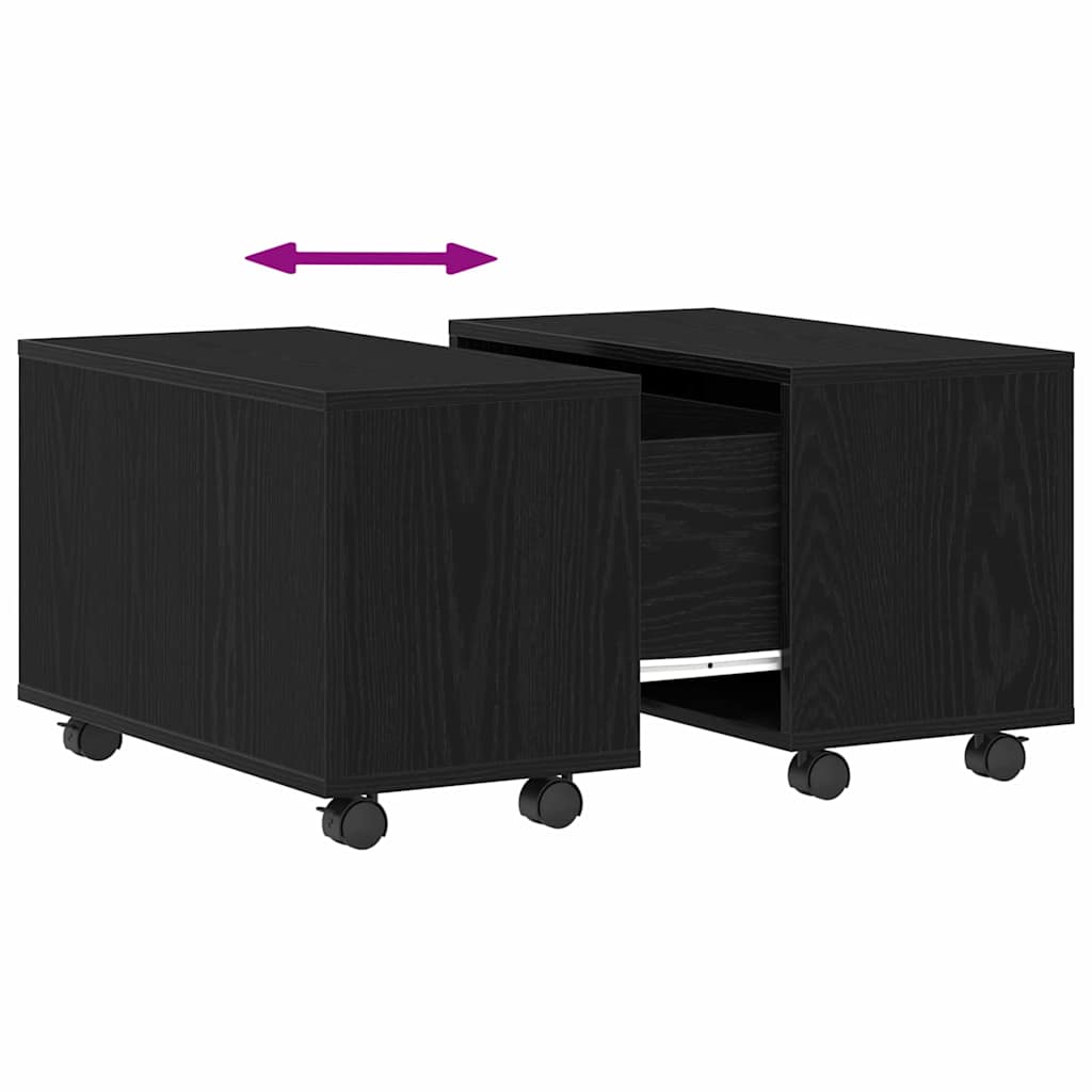 vidaXL Couchtisch Schwarze Eiche 60 x 60 x 38 cm Holzwerkstoff