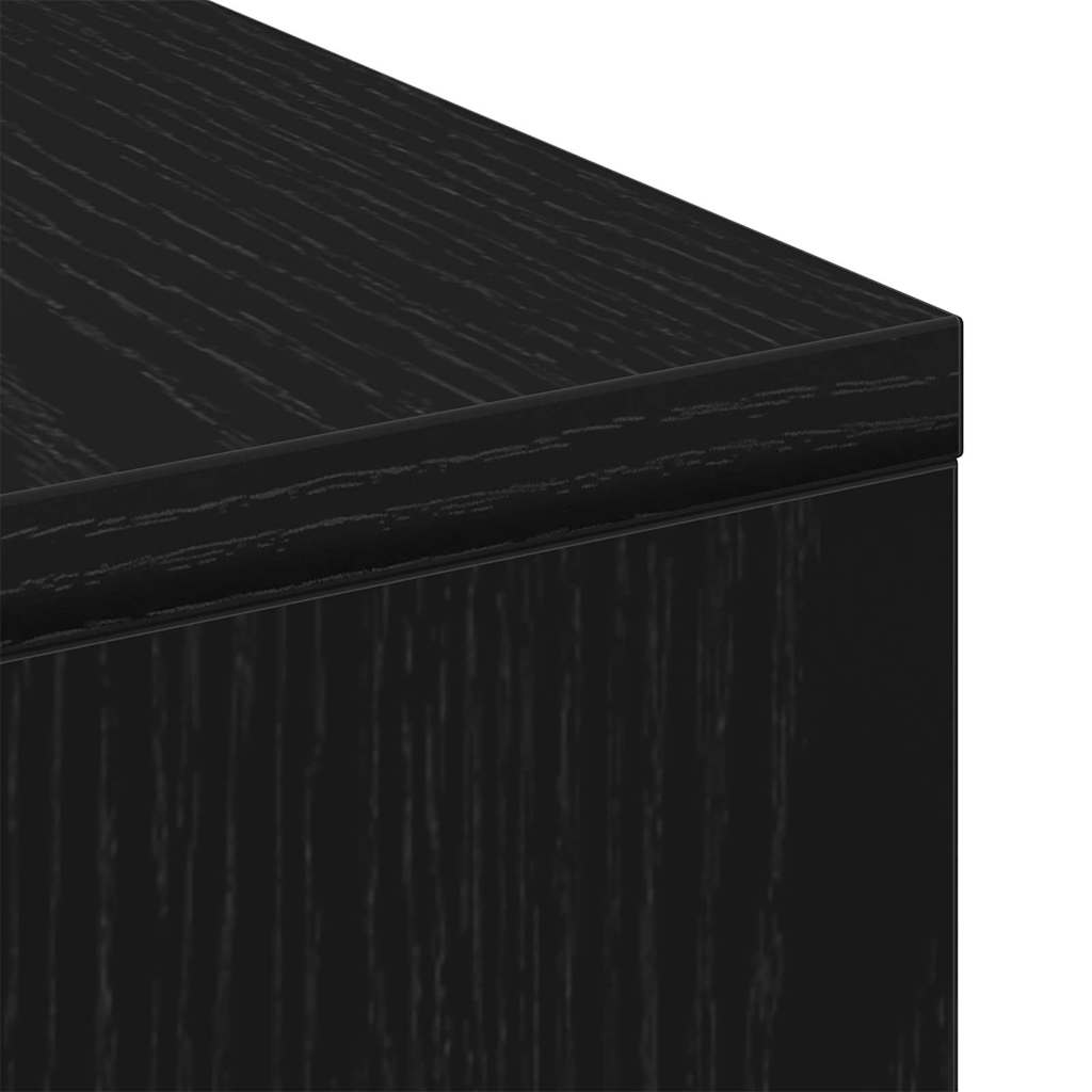 vidaXL Couchtisch Schwarz Eichen-Optik 90 x 90 x 28 cm Holzwerkstoff