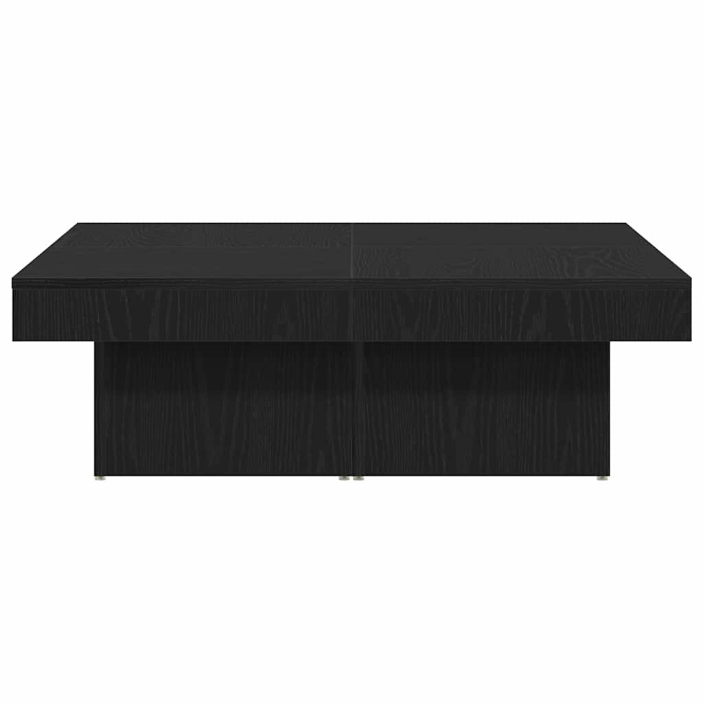 vidaXL Couchtisch Schwarz Eichen-Optik 90 x 90 x 28 cm Holzwerkstoff