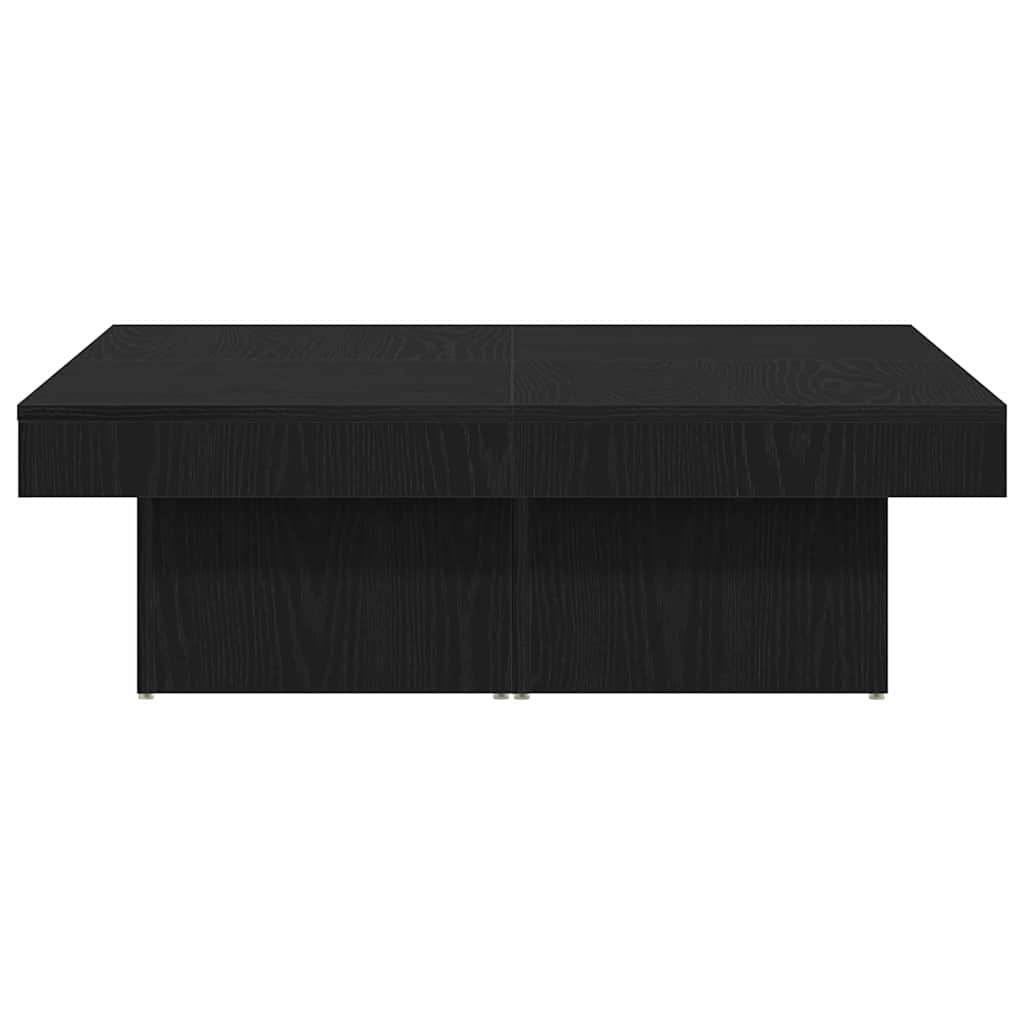 vidaXL Couchtisch Schwarz Eichen-Optik 90 x 90 x 28 cm Holzwerkstoff