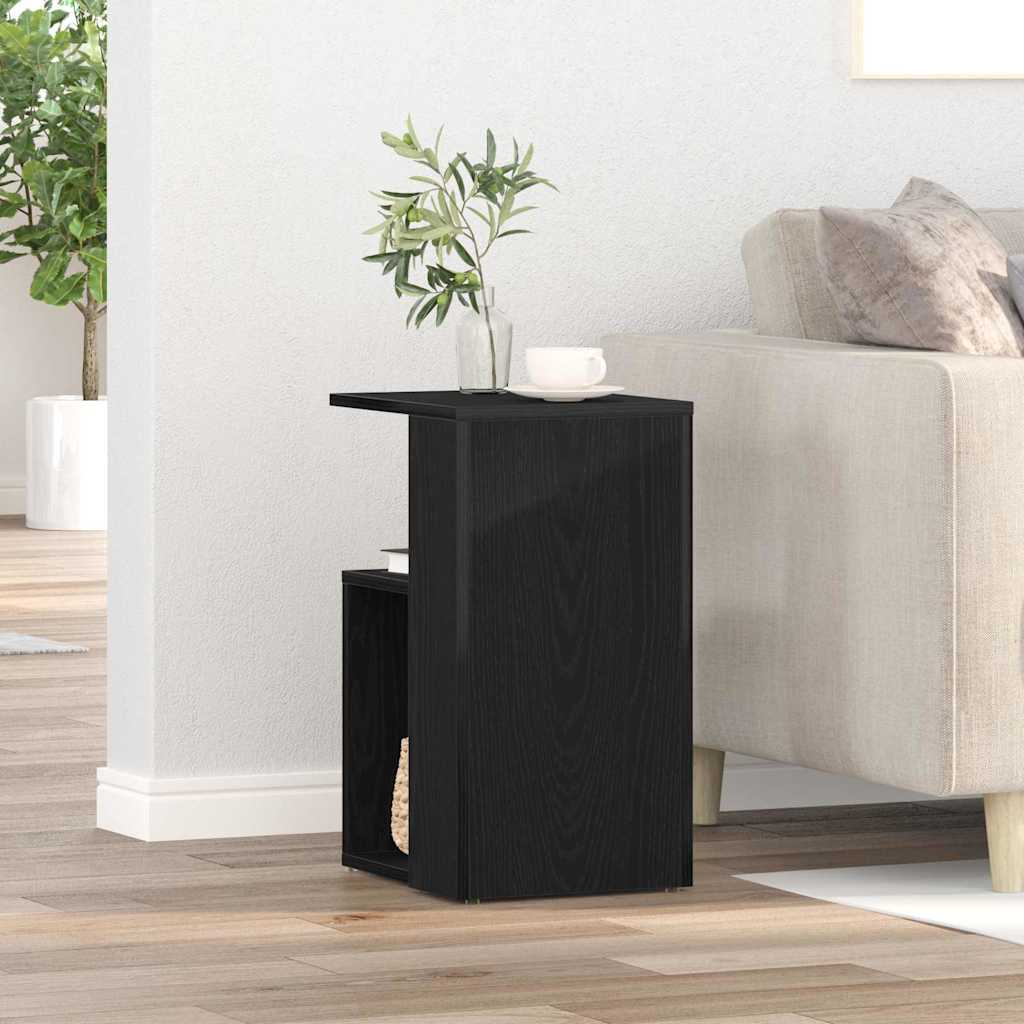 vidaXL Beistelltisch Schwarz Eichen-Optik 36 x 30 x 56 cm