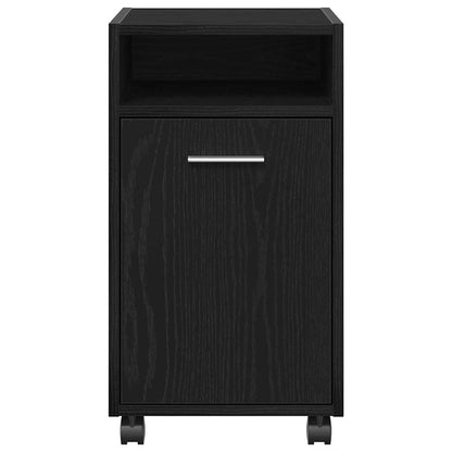vidaXL Wagen-Seitenkombination Schwarz Eichen-Optik 33 x 38 x 60 cm