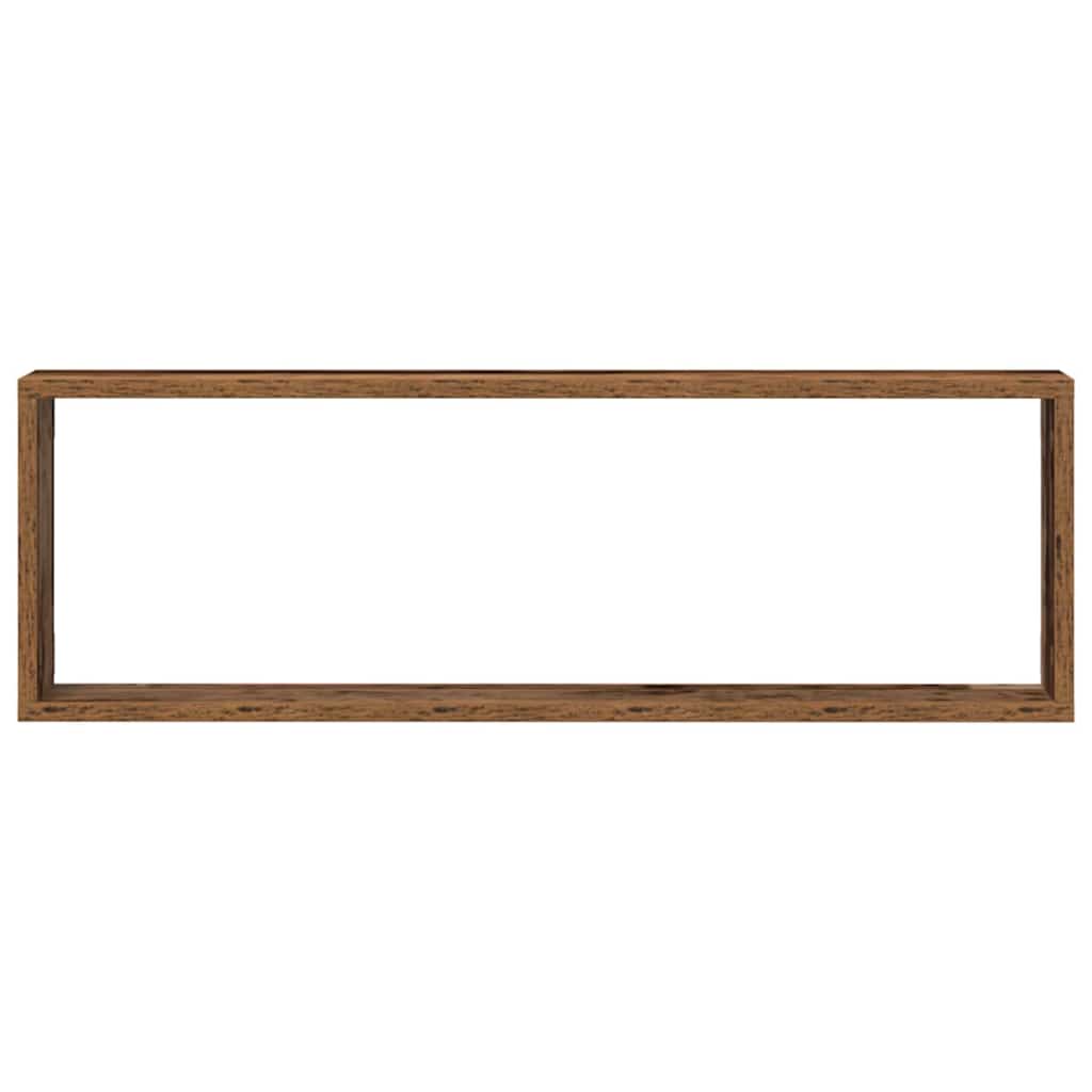 vidaXL Wandregale 2 pcs Altholz 80 x 15 x 26 cm Holzwerkstoff