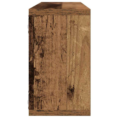 vidaXL Wandregale 2 pcs Altholz 80 x 15 x 26 cm Holzwerkstoff