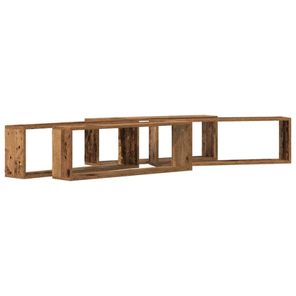 Wandregale 4 pcs Altholz 80 x 15 x 26 cm Holzwerkstoff