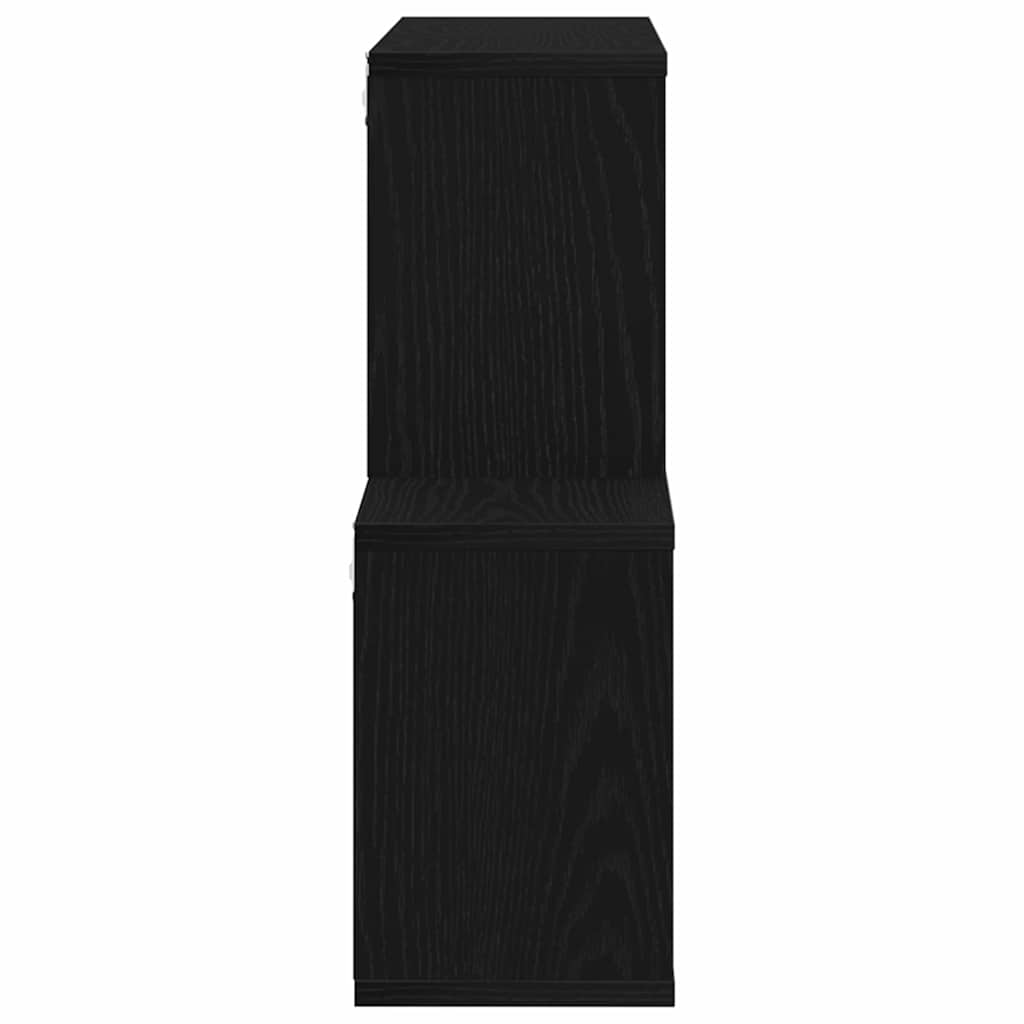 vidaXL Wandregal Schwarz Eichen-Optik 76 x 15 x 53 cm Holzwerkstoff