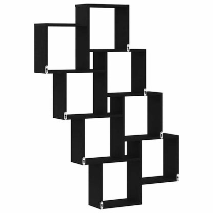 vidaXL Wandregal Schwarz Eichen-Optik 90 x 15 x 119,5 cm Holzwerkstoff