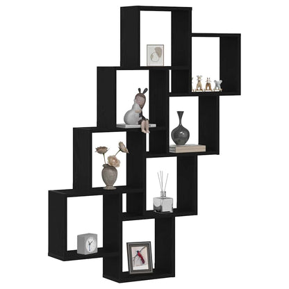 vidaXL Wandregal Schwarz Eichen-Optik 90 x 15 x 119,5 cm Holzwerkstoff