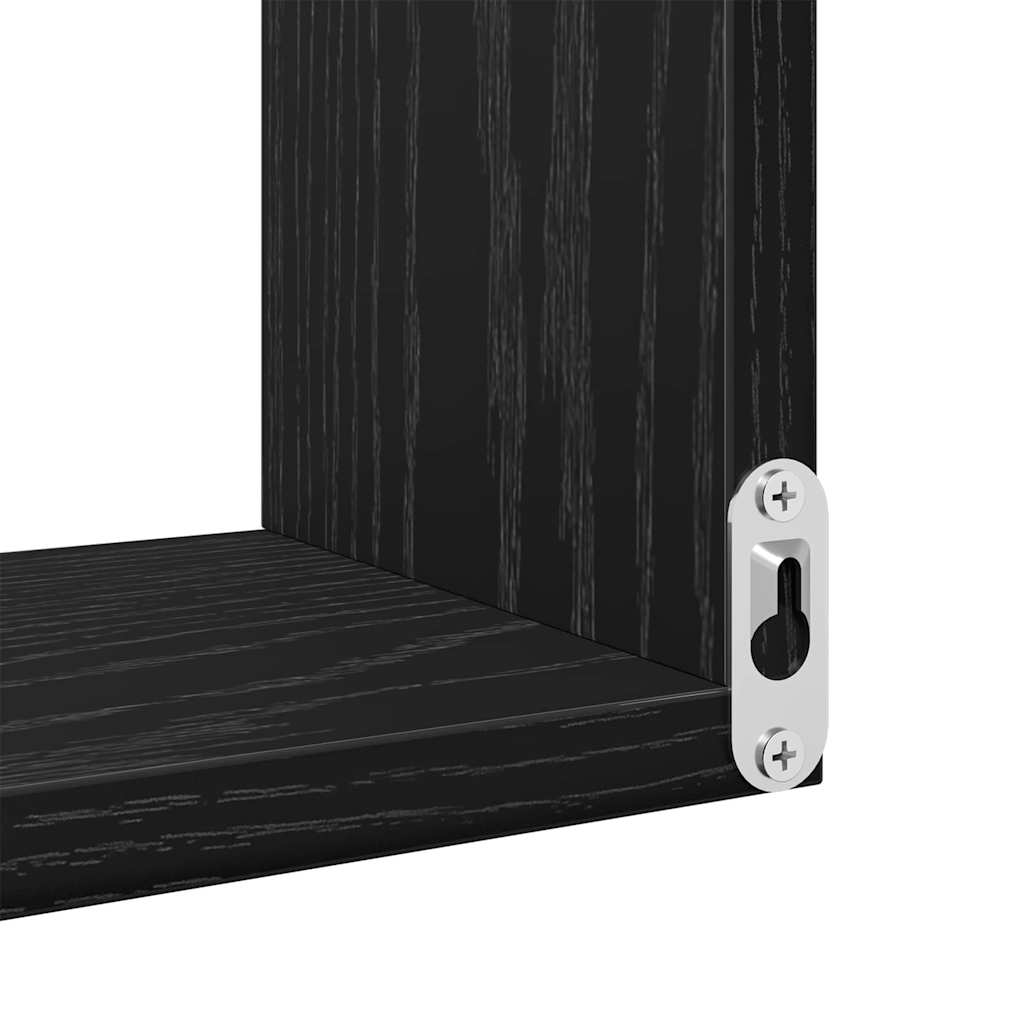 vidaXL Wandregal Schwarz Eichen-Optik 40 x 40 x 49,5 cm Holzwerkstoff