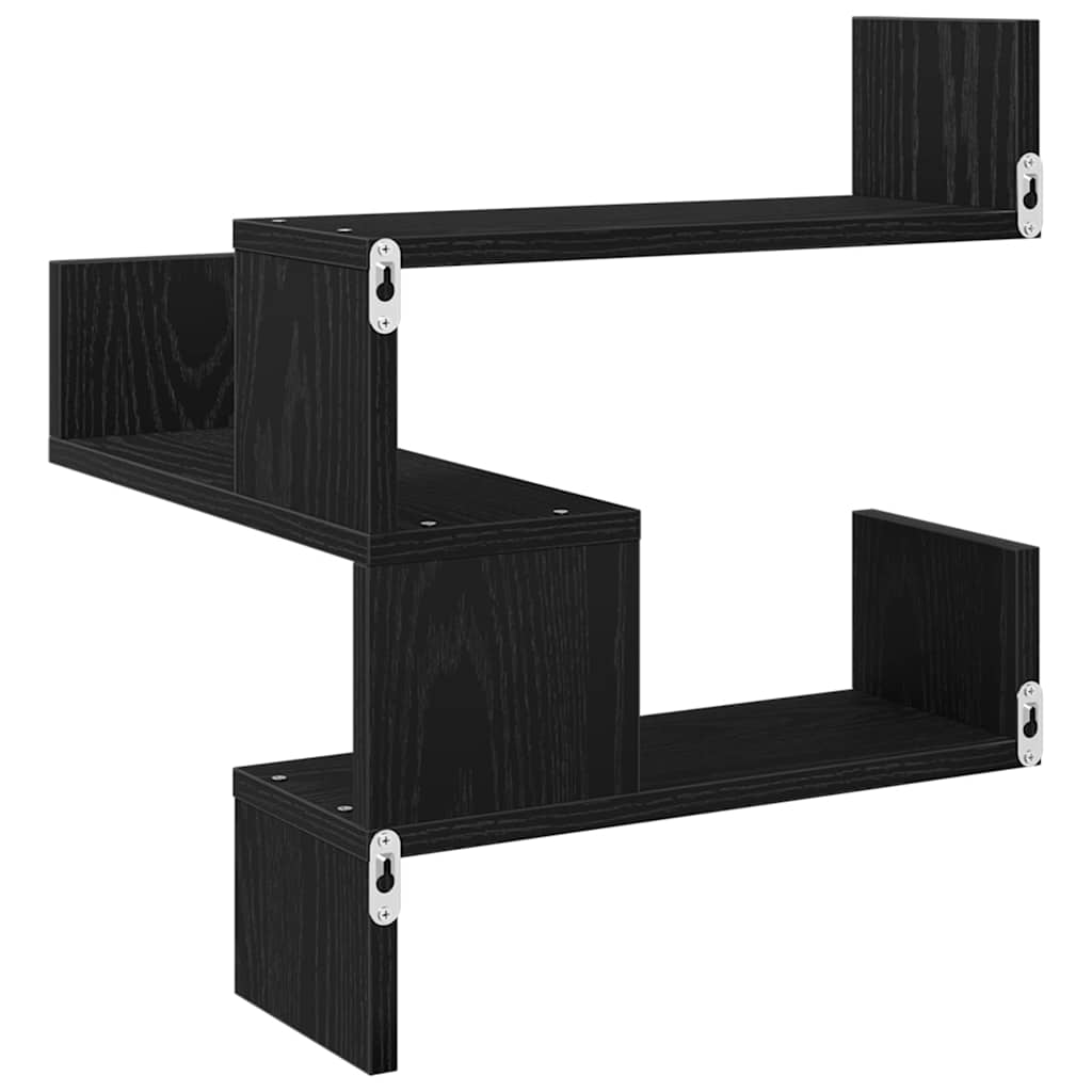 vidaXL Wandregal Schwarz Eichen-Optik 40 x 40 x 49,5 cm Holzwerkstoff