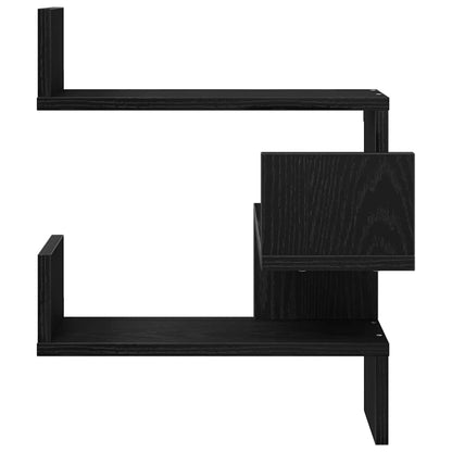 vidaXL Wandregal Schwarz Eichen-Optik 40 x 40 x 49,5 cm Holzwerkstoff