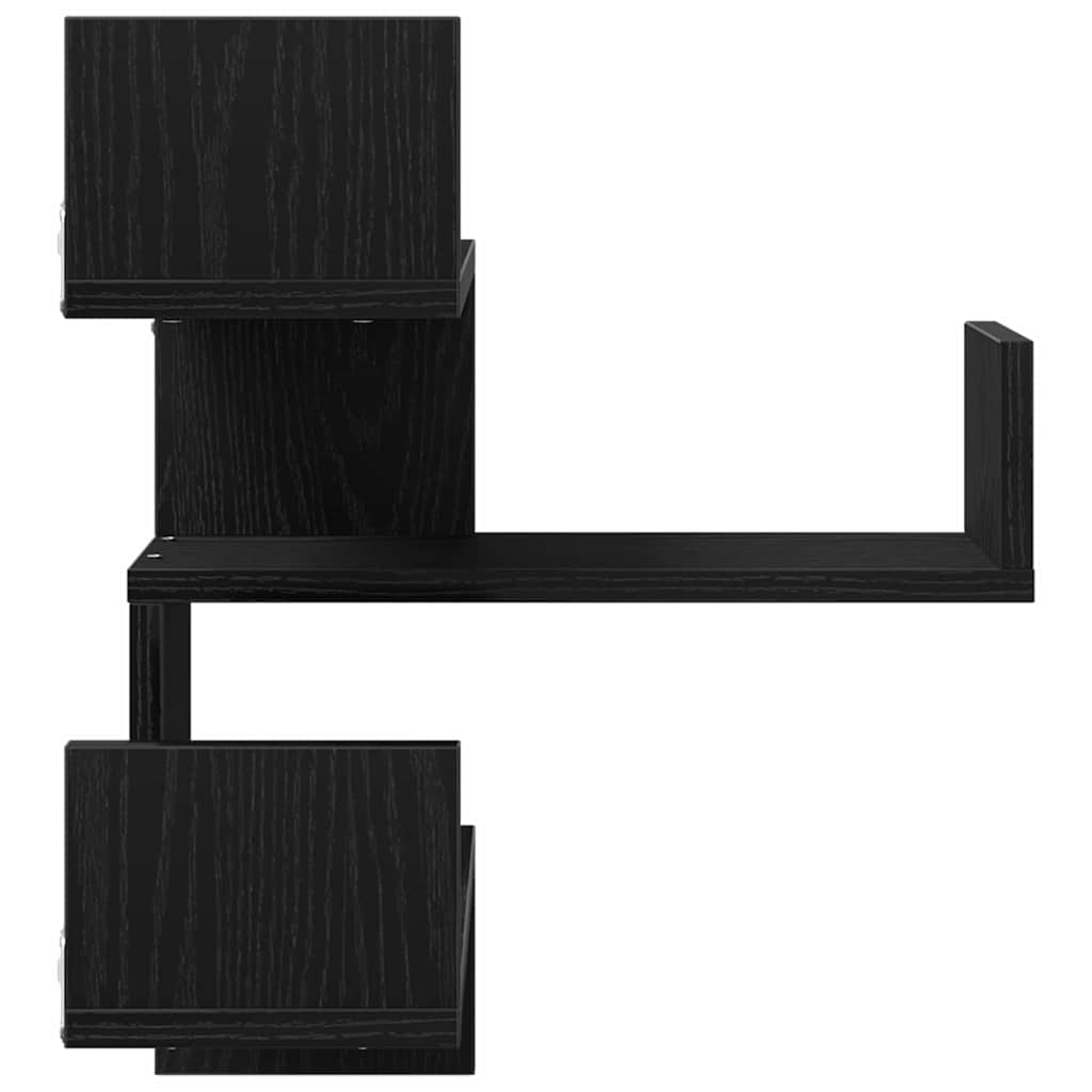vidaXL Wandregal Schwarz Eichen-Optik 40 x 40 x 49,5 cm Holzwerkstoff