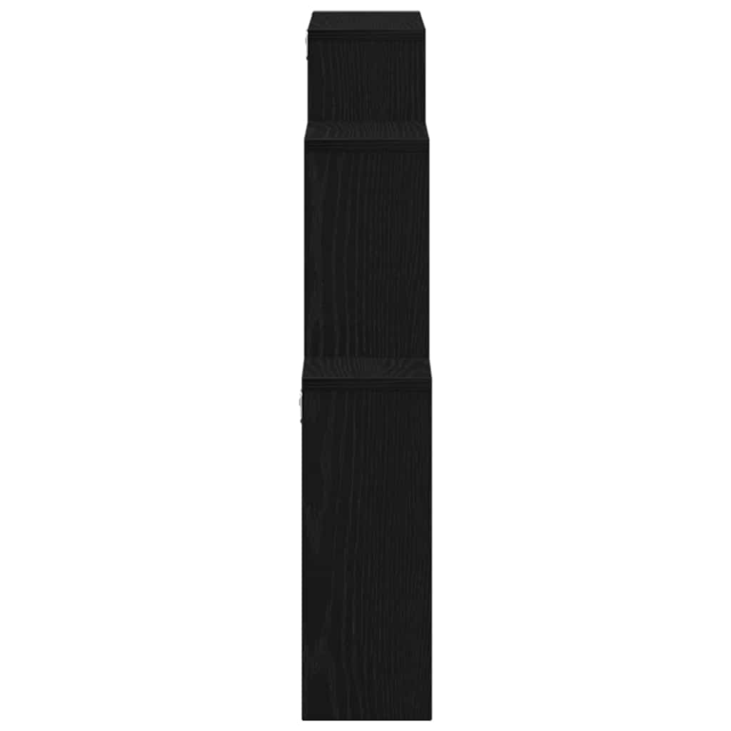 vidaXL Wandregal Schwarz Eichen-Optik 80 x 15 x 78,5 cm Holzwerkstoff