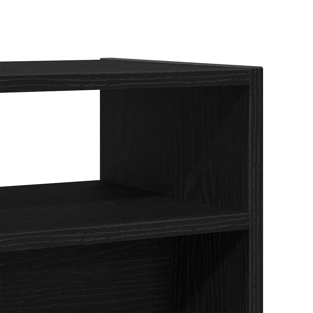 vidaXL Konsolentisch Schwarz Eichen-Optik 78 x 30 x 80 cm