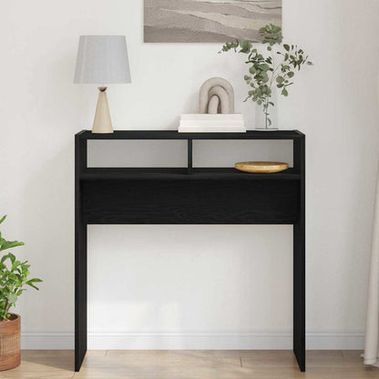 vidaXL Konsolentisch Schwarz Eichen-Optik 78 x 30 x 80 cm