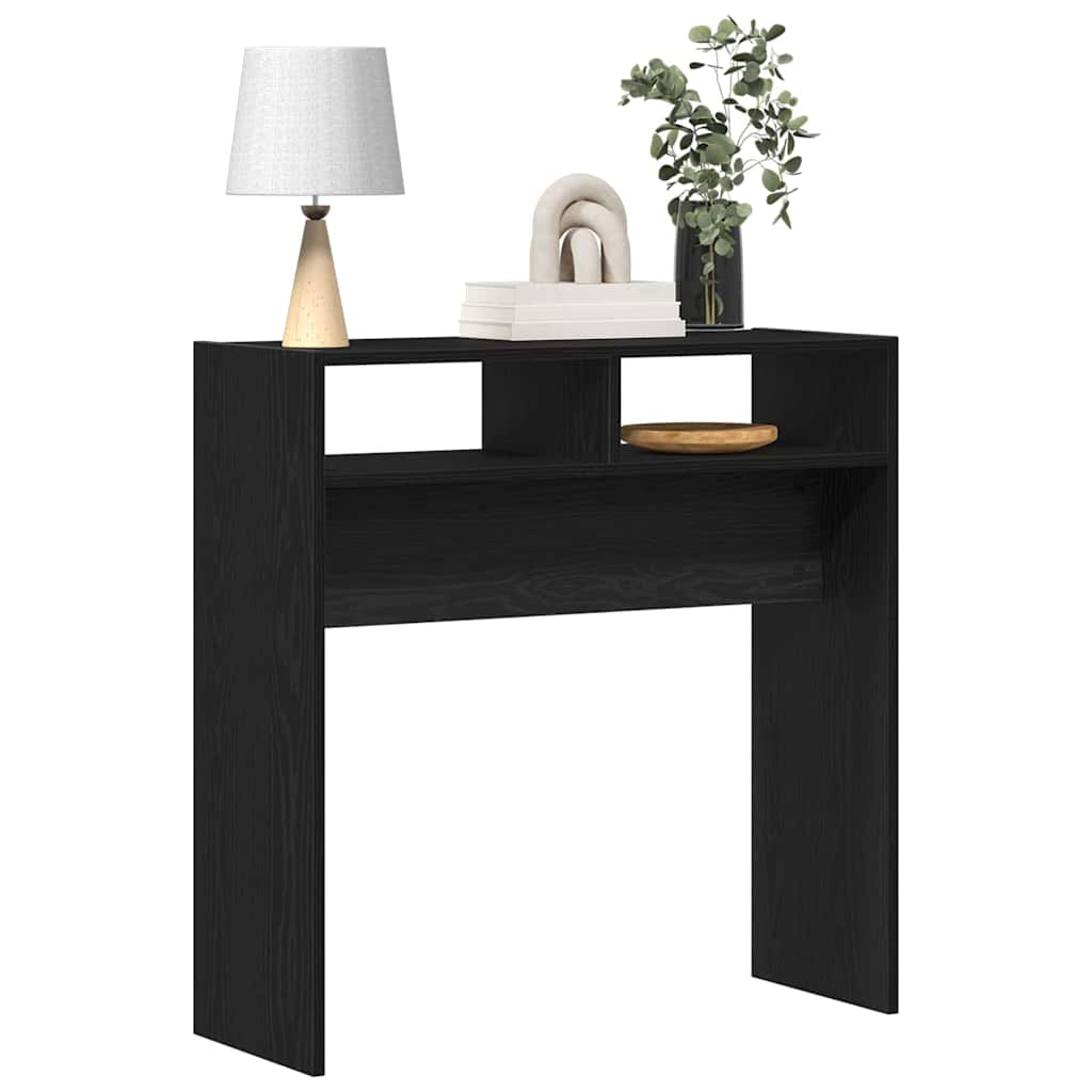 vidaXL Konsolentisch Schwarz Eichen-Optik 78 x 30 x 80 cm