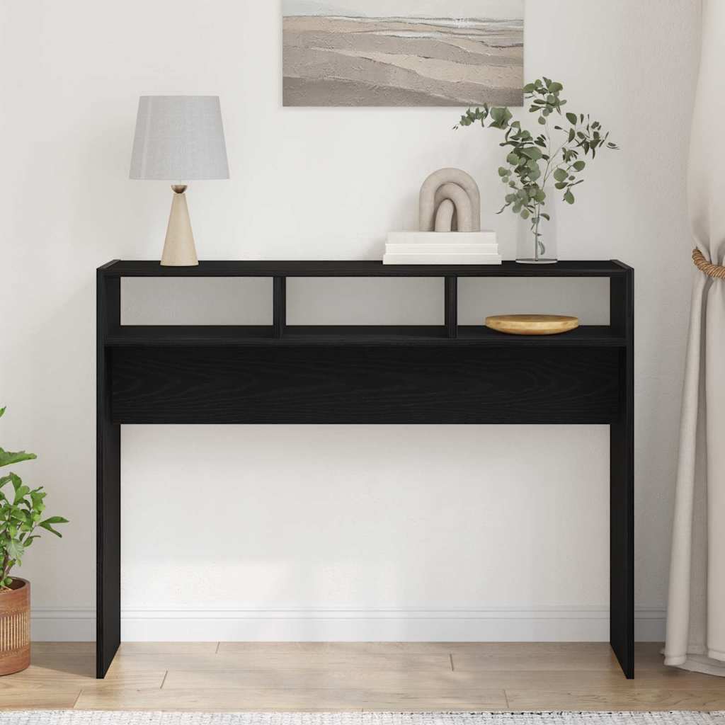 vidaXL Konsolentisch Schwarz Eichen-Optik 105 x 30 x 80 cm