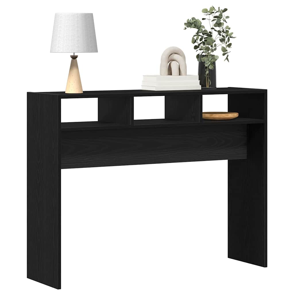 vidaXL Konsolentisch Schwarz Eichen-Optik 105 x 30 x 80 cm