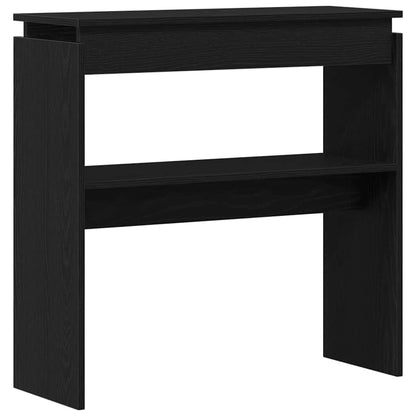 vidaXL Konsolentisch Schwarz Eichen-Optik 80 x 30 x 80 cm