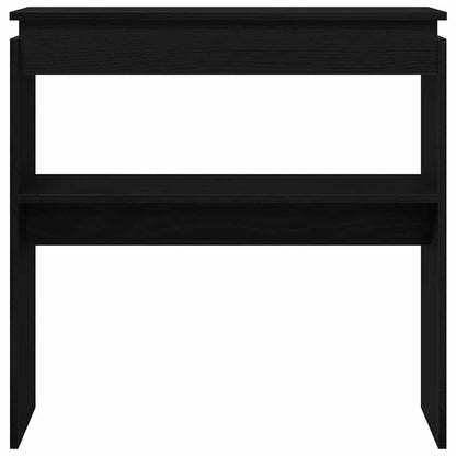 vidaXL Konsolentisch Schwarz Eichen-Optik 80 x 30 x 80 cm