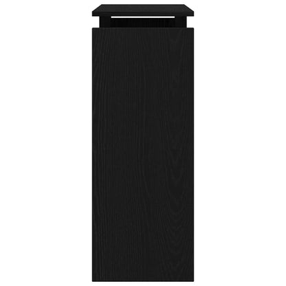 vidaXL Konsolentisch Schwarz Eichen-Optik 80 x 30 x 80 cm