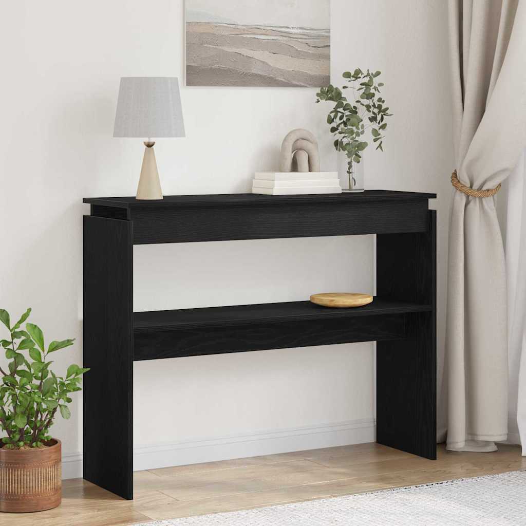 vidaXL Konsolentisch Schwarze Eiche 80 x 30 x 102 cm Holzwerkstoff