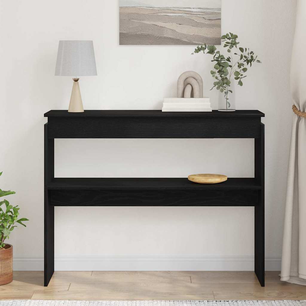 vidaXL Konsolentisch Schwarze Eiche 80 x 30 x 102 cm Holzwerkstoff
