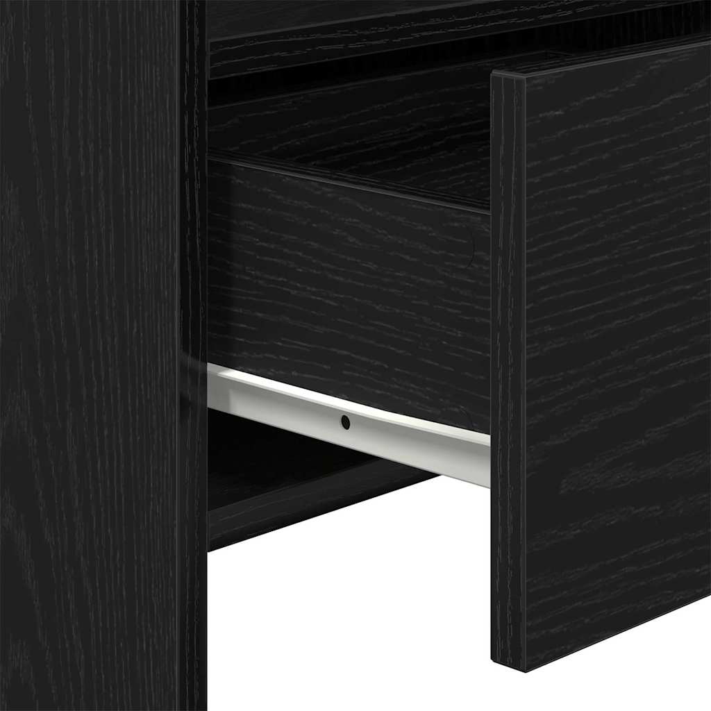 Sideboard Schwarz Eichen-Optik 105 x 30 x 70 cm Holzwerkstoff