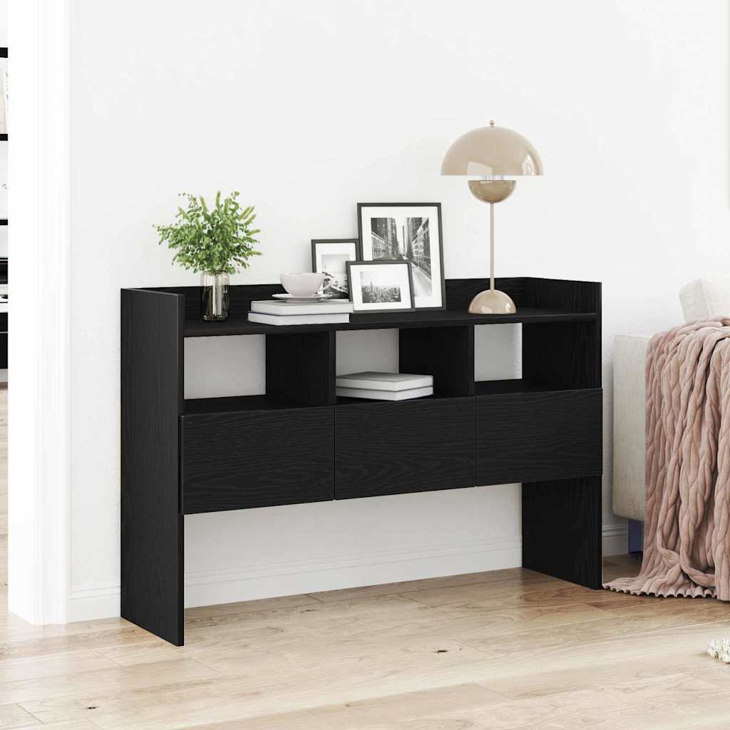 Sideboard Schwarz Eichen-Optik 105 x 30 x 70 cm Holzwerkstoff