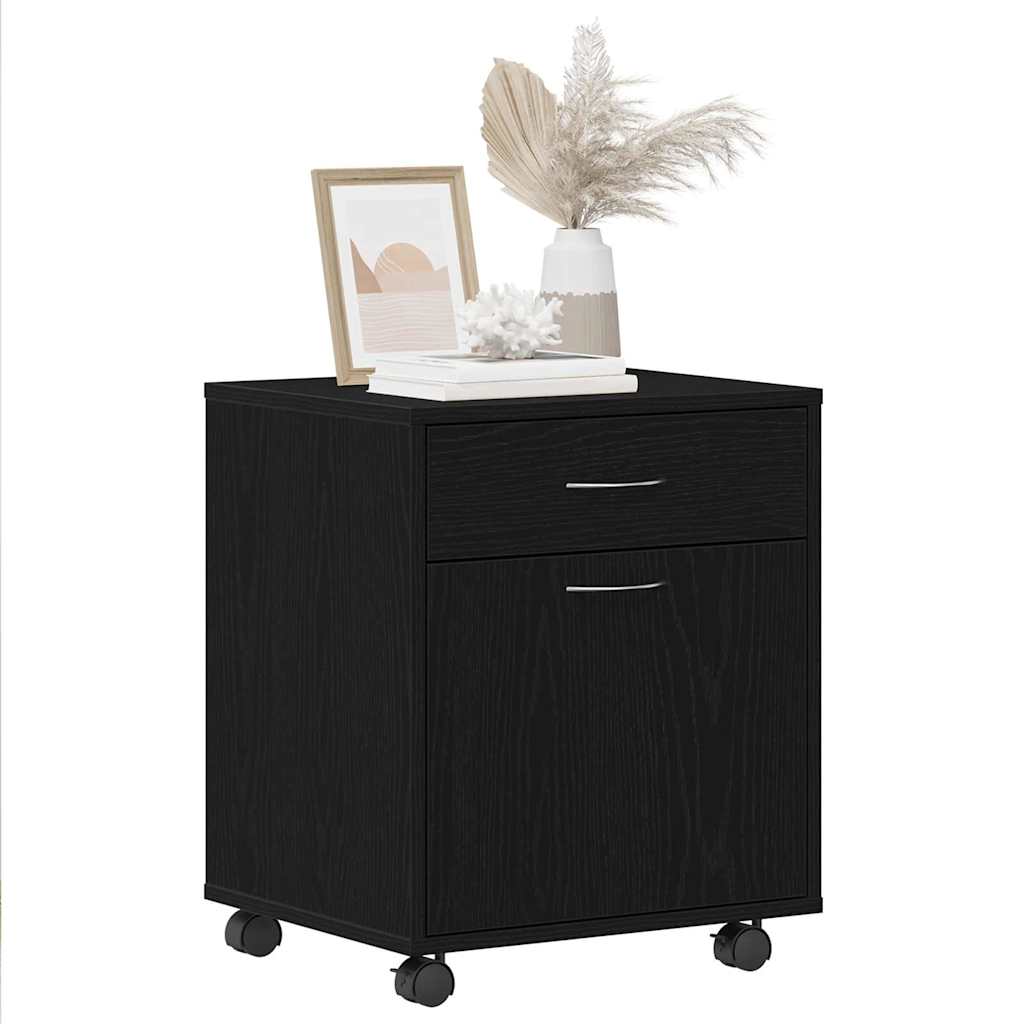 vidaXL Rollschrank Schwarze Eiche 45 x 38 x 54 cm Holzwerkstoff