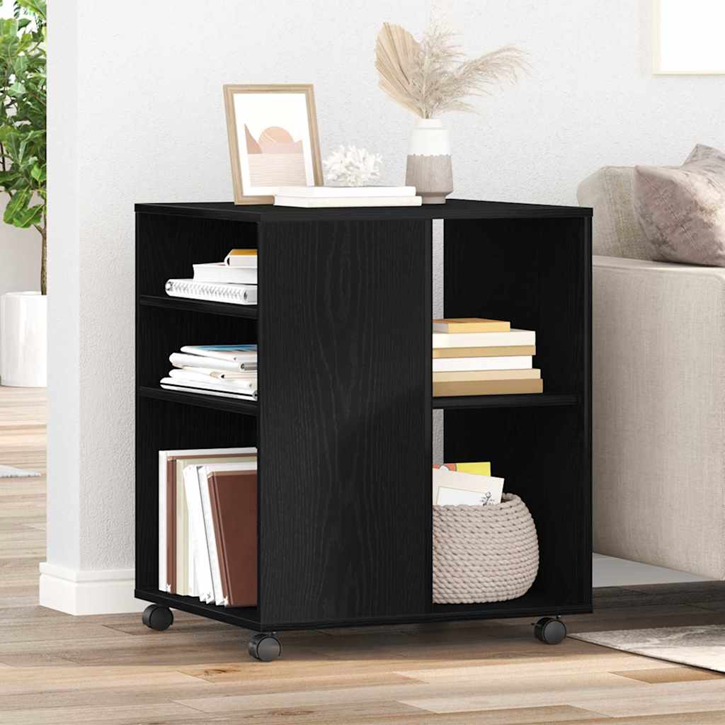 vidaXL Aufbewahrungsschrank Schwarz Eichen-Optik 60 x 53 x 72,5 cm