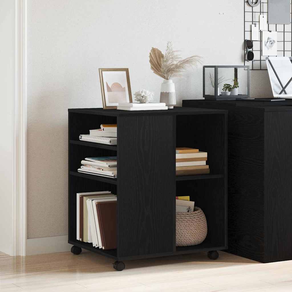 vidaXL Aufbewahrungsschrank Schwarz Eichen-Optik 60 x 53 x 72,5 cm