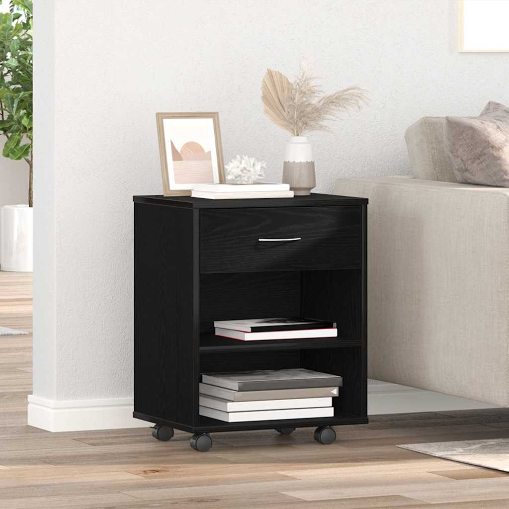 vidaXL Aufbewahrungsschrank Schwarz Eichen-Optik 46 x 36 x 59 cm