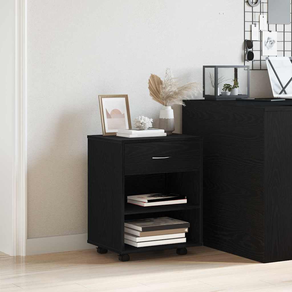 vidaXL Aufbewahrungsschrank Schwarz Eichen-Optik 46 x 36 x 59 cm