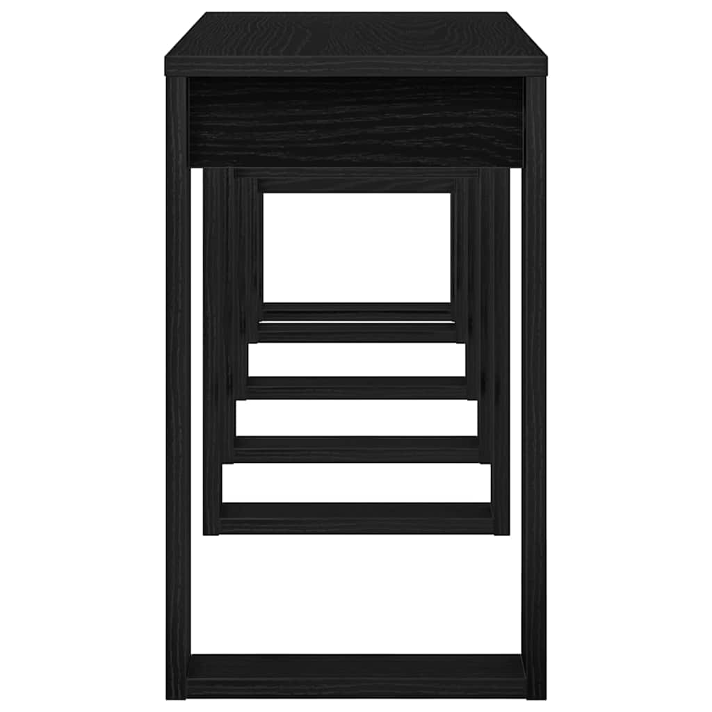 Satztische 3 pcs Schwarz Eichen-Optik Holzwerkstoff