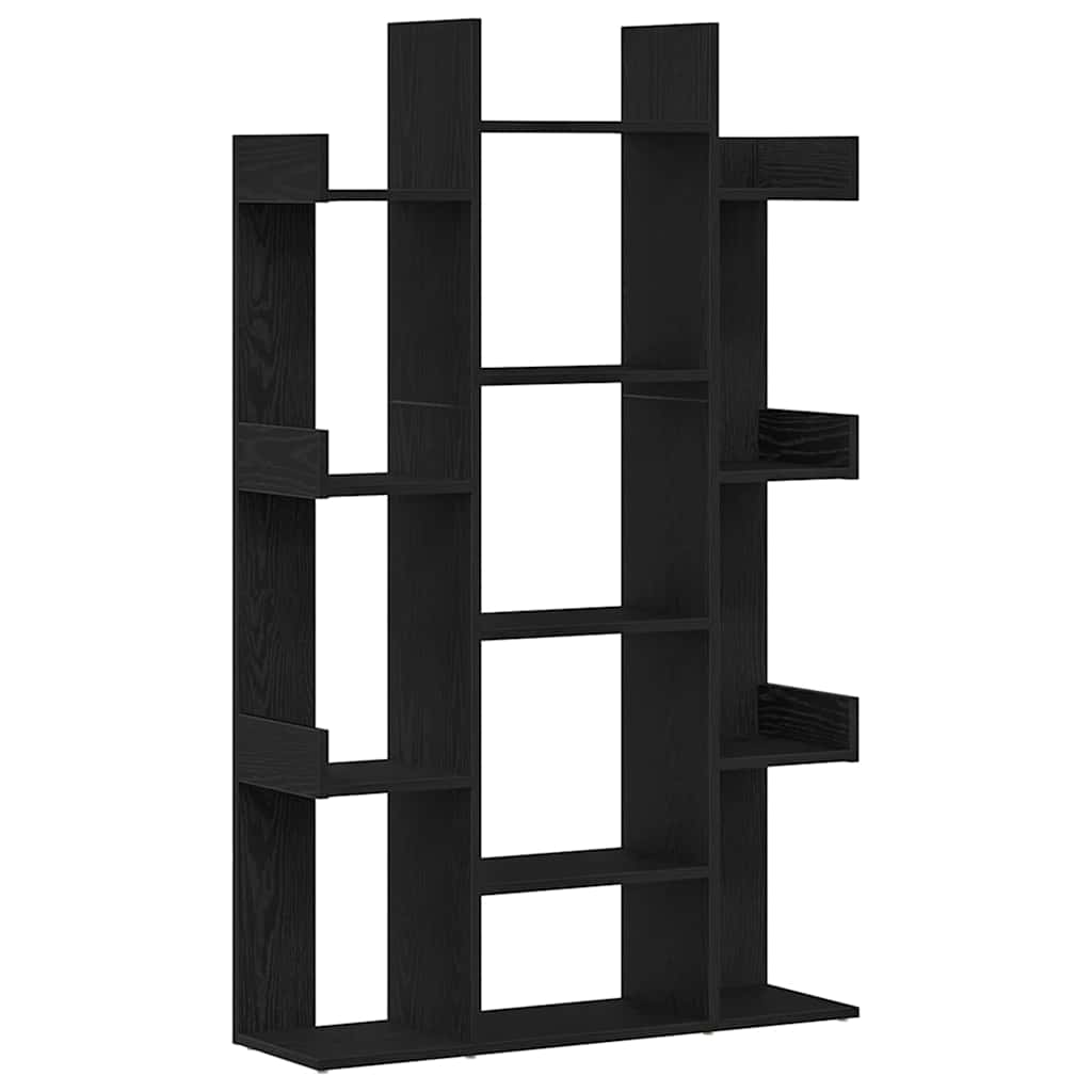 vidaXL Bücherregal Schwarz Eichen-Optik 86 x 25,5 x 140 cm