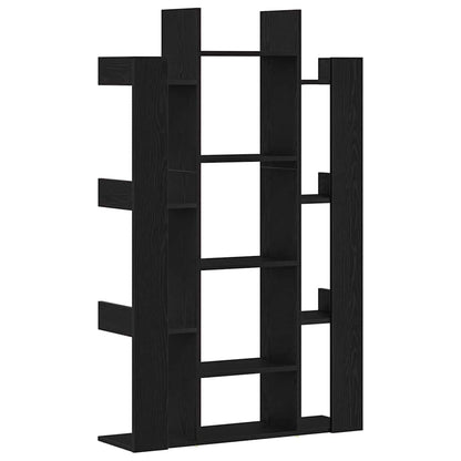 vidaXL Bücherregal Schwarz Eichen-Optik 86 x 25,5 x 140 cm