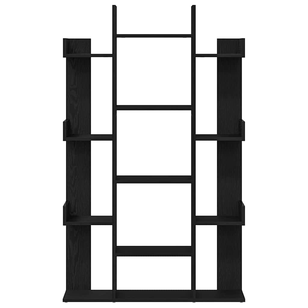 vidaXL Bücherregal Schwarz Eichen-Optik 86 x 25,5 x 140 cm
