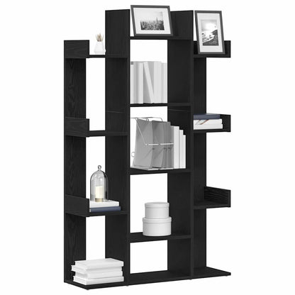 vidaXL Bücherregal Schwarz Eichen-Optik 86 x 25,5 x 140 cm