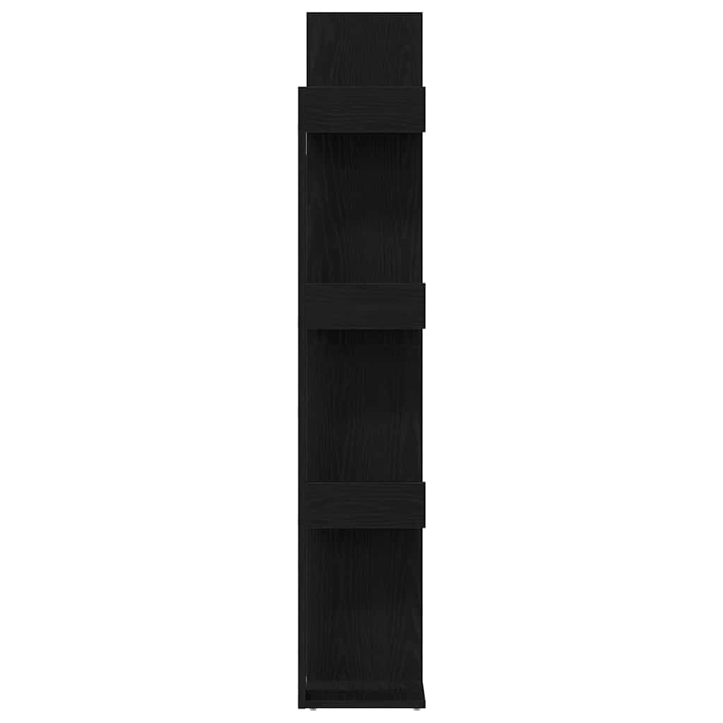 Bücherregal Schwarz Eichen-Optik 48 x 25,5 x 140 cm