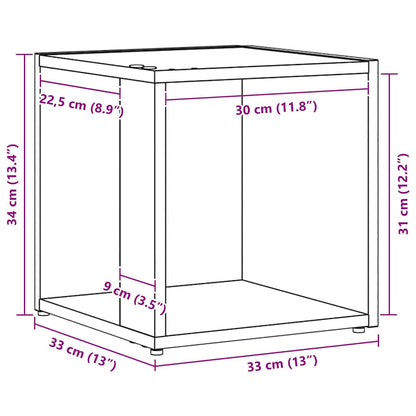 vidaXL Eckregale Schwarz Eichen-Optik 33 x 33 x 34,5 cm Holzwerkstoff