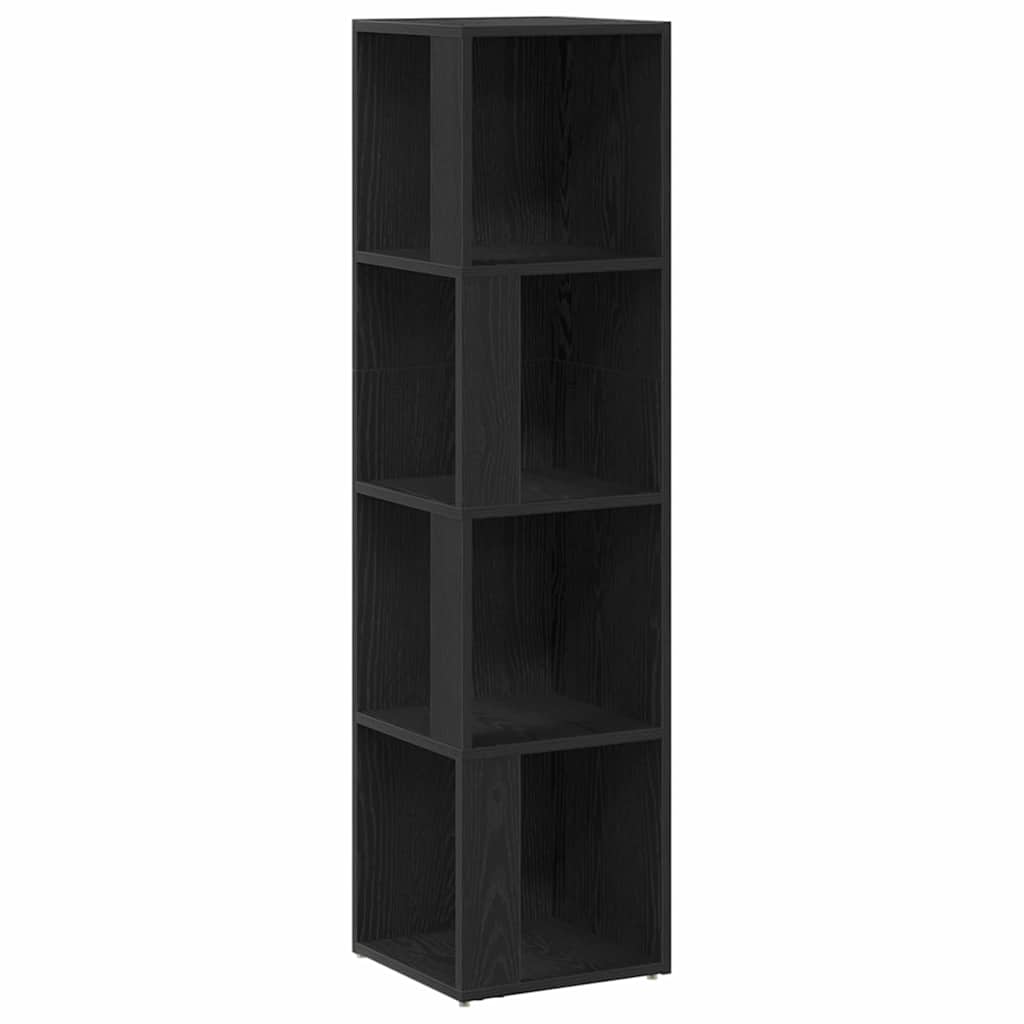 vidaXL Eckregale Schwarz Eichen-Optik 33 x 33 x 132 cm Holzwerkstoff