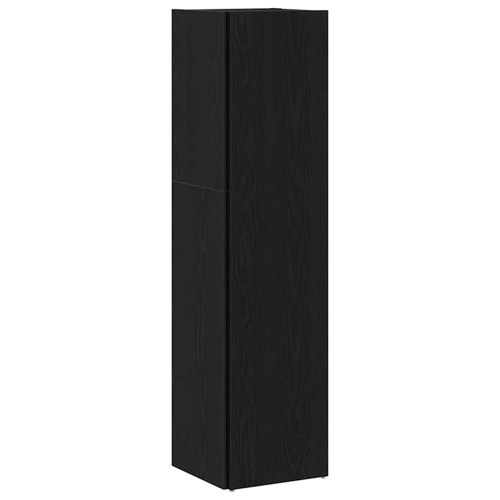 vidaXL Eckregale Schwarz Eichen-Optik 33 x 33 x 132 cm Holzwerkstoff