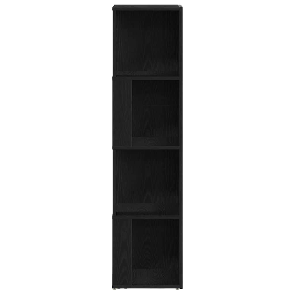 vidaXL Eckregale Schwarz Eichen-Optik 33 x 33 x 132 cm Holzwerkstoff