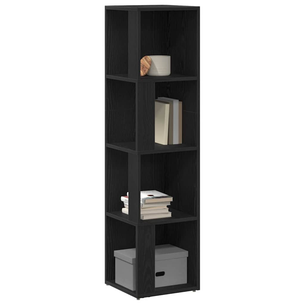 vidaXL Eckregale Schwarz Eichen-Optik 33 x 33 x 132 cm Holzwerkstoff