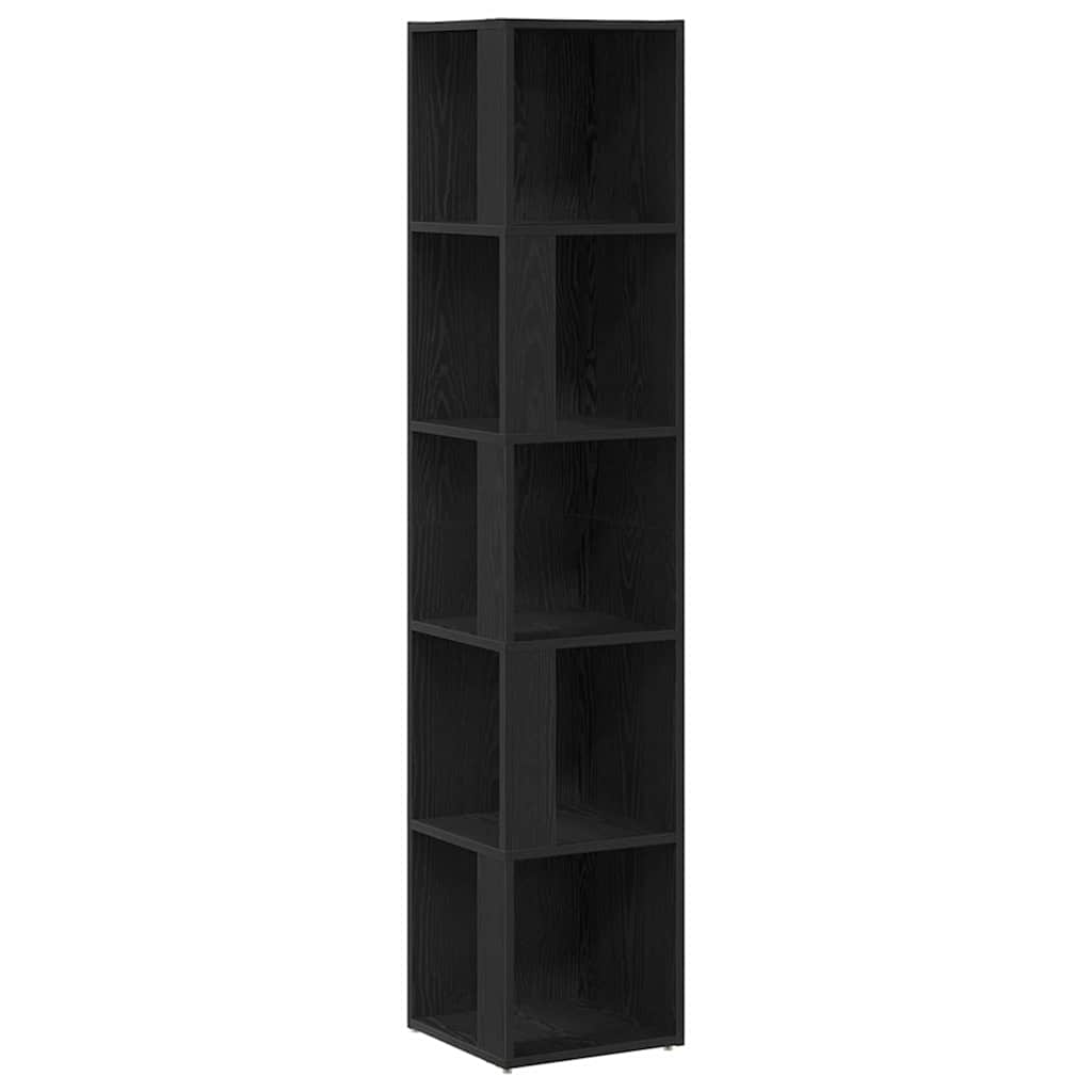 vidaXL Eckregale Schwarz Eichen-Optik 33 x 33 x 164,5 cm Holzwerkstoff