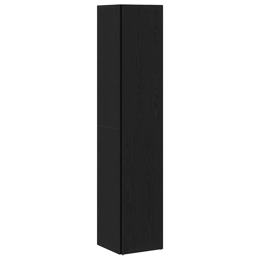 vidaXL Eckregale Schwarz Eichen-Optik 33 x 33 x 164,5 cm Holzwerkstoff