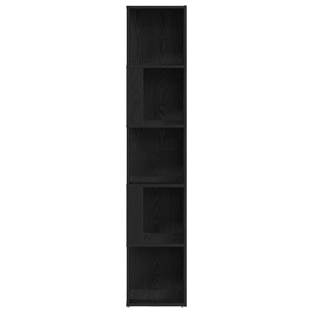 vidaXL Eckregale Schwarz Eichen-Optik 33 x 33 x 164,5 cm Holzwerkstoff